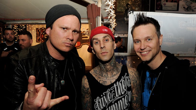 Tom DeLonge, Travis Barker and Mark Hoppus of blink-182