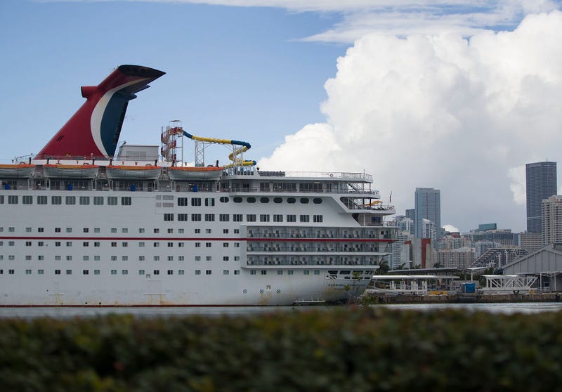 A Carnival Cruise ship is docked at the PortMiami as the company becomes one of the first to be sued under Title III of the Helms-Burton Act at the Wilkie D. Ferguson Jr. U.S. Courthouse on May 02, 2019 in Miami, Florida. 