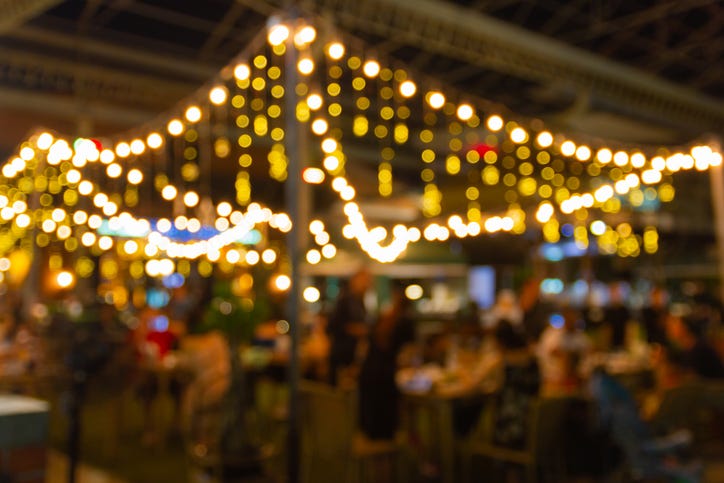 outdoor festival at night