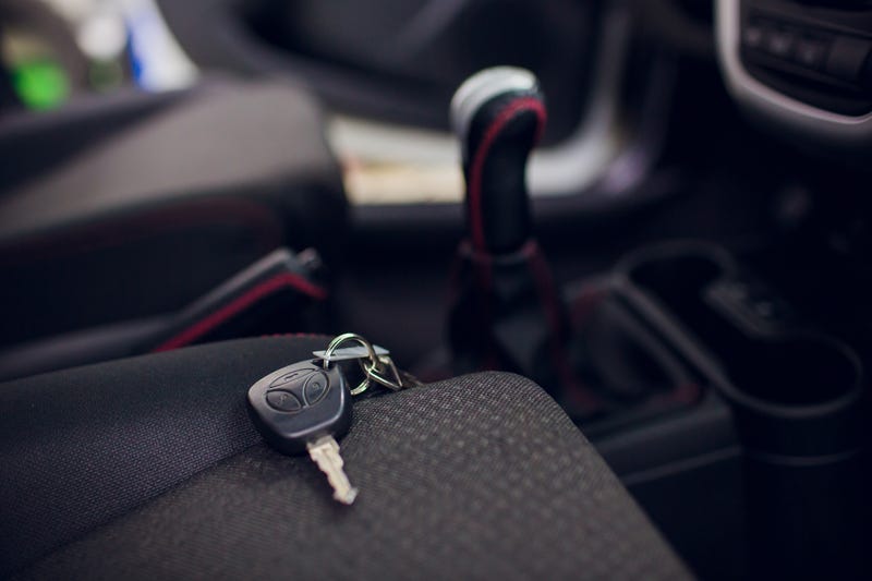 Key fob in vehicle interior