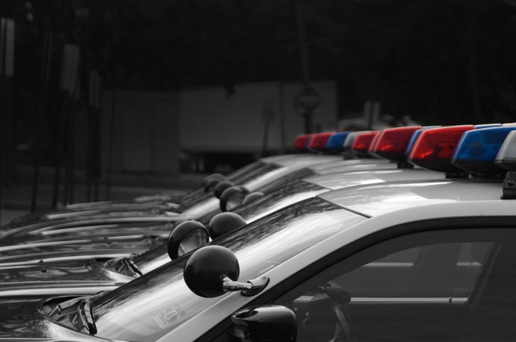 Police cars.