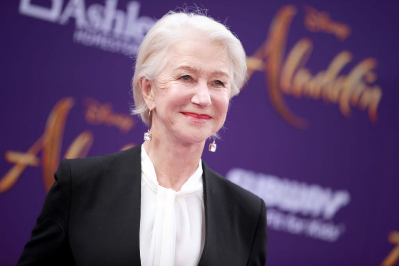 Helen Mirren attends the premiere of Disney's "Aladdin" on May 21, 2019 in Los Angeles, California