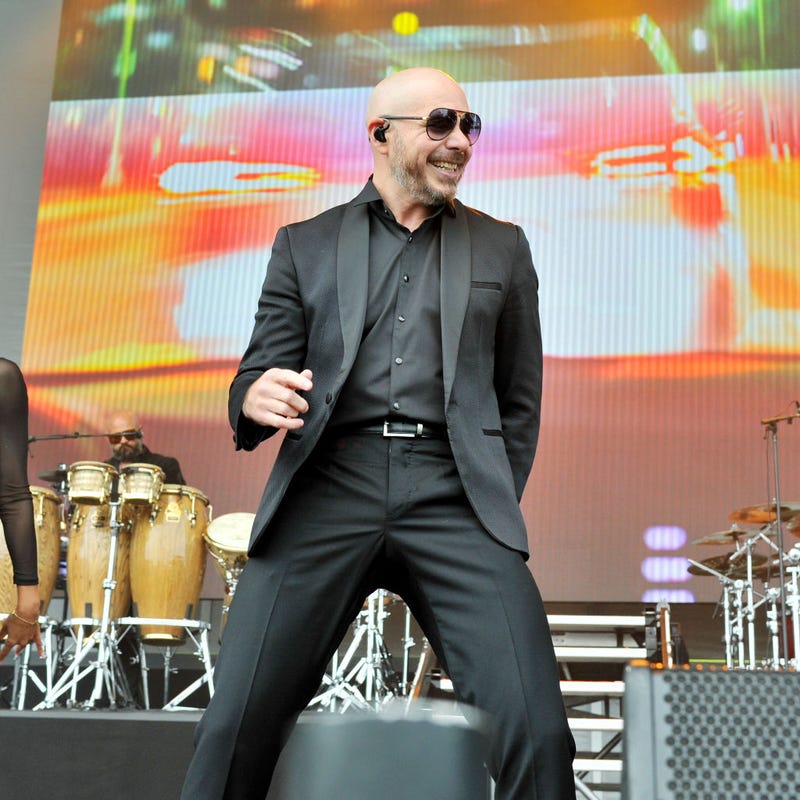 Pitbull performs during Nickelodeon's Second Annual SlimeFest at Huntington Bank Pavilion on June 08, 2019 in Chicago, Illinois.