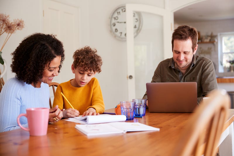Homeschooling stock photo. 