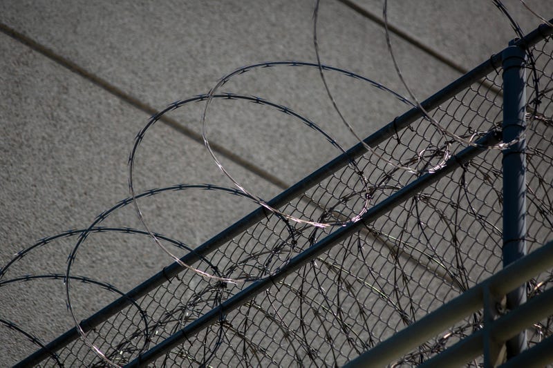 Razor wire is seen on the Metropolitan Detention Center prison as mass arrests by federal immigration authorities, as ordered by the Trump administration, were supposed to begin in major cities across the nation on July 14, 2019 in Los Angeles, California. 