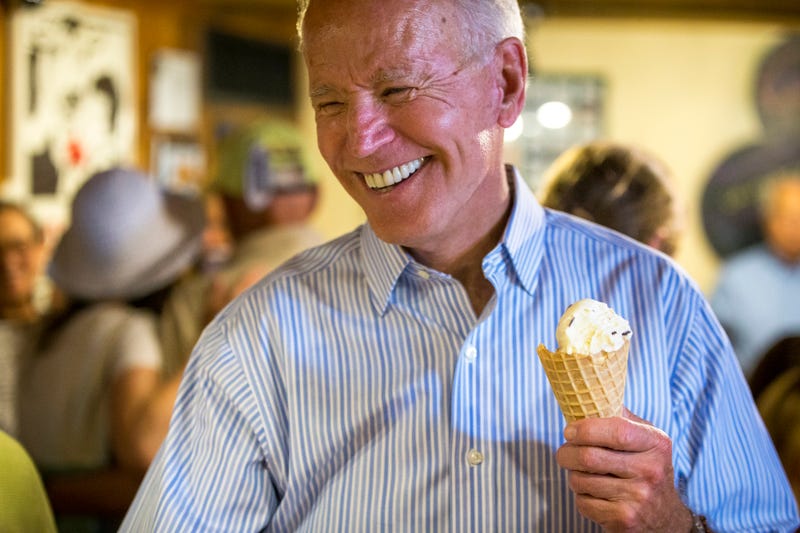 Joe Biden at Annabelle's Natural Ice Cream in Portsmouth, NH on July 12, 2019. 