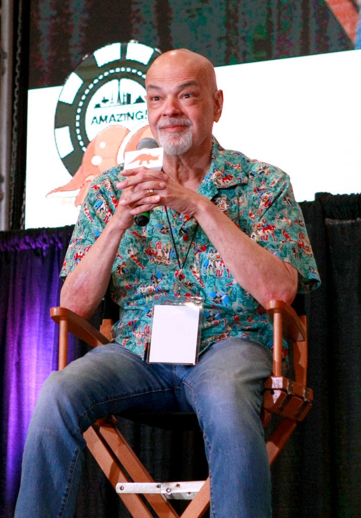 Comic book writer and illustrator George Perez speaks at the "George Perez : Farewell to a Legend" panel during the Seventh Annual Amazing Las Vegas Comic Con at the Las Vegas Convention Center on June 14, 2019 in Las Vegas, Nevada. (Photo by Paul Butterfield/Getty Images for Amazing Comic Conventions)