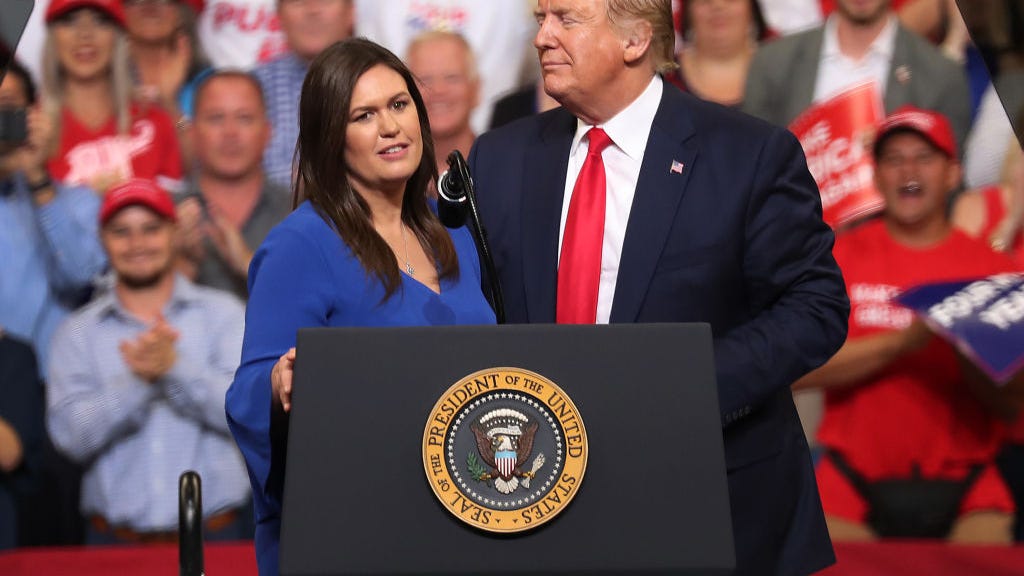 Sarah Huckabee Sanders urges Americans to get 'Trump vaccine'