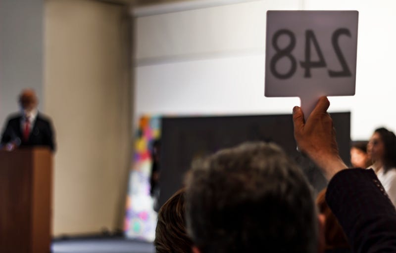 Stock image of an auction