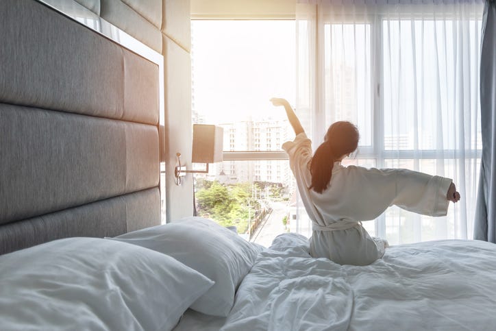 Sleep in hotel