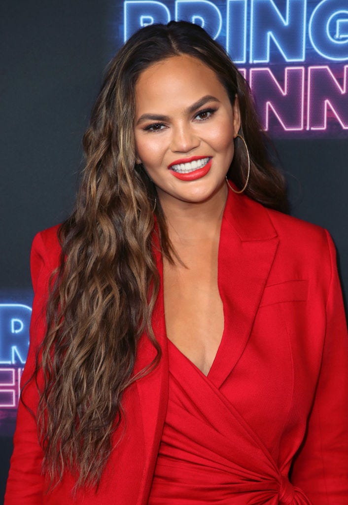 Chrissy Teigen attends the premiere of NBC's 'Bring The Funny' in June 2019.
