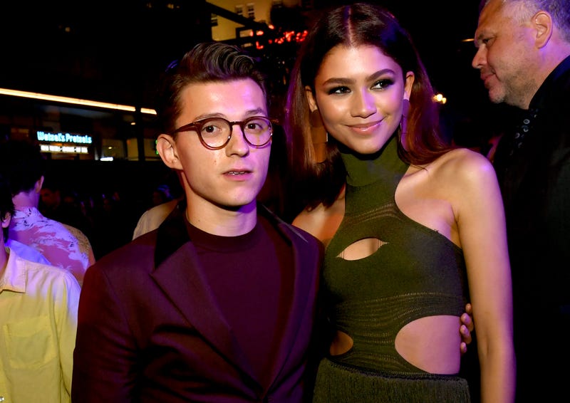 Tom Holland (L) and Zendays pose at the after party for the premiere of Sony Pictures' "Spider-Man: Far From Home"