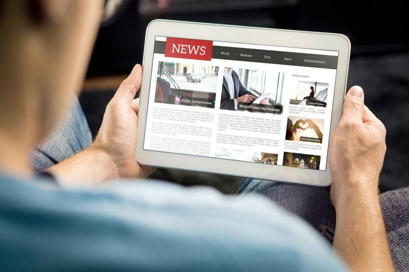 News site on tablet