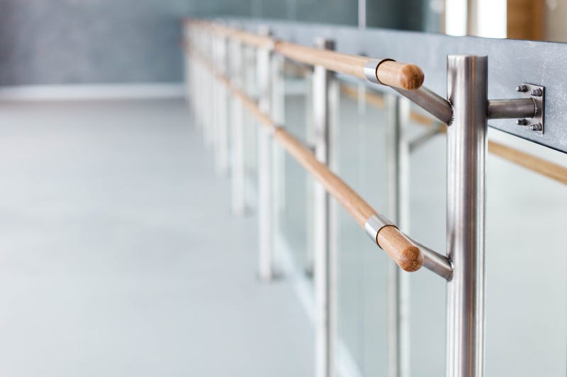ballet barre in dance studio