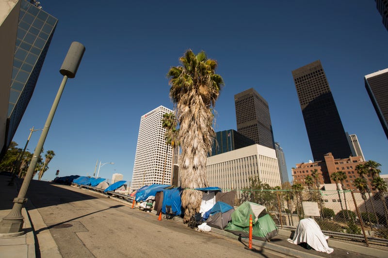 tents in downtown la