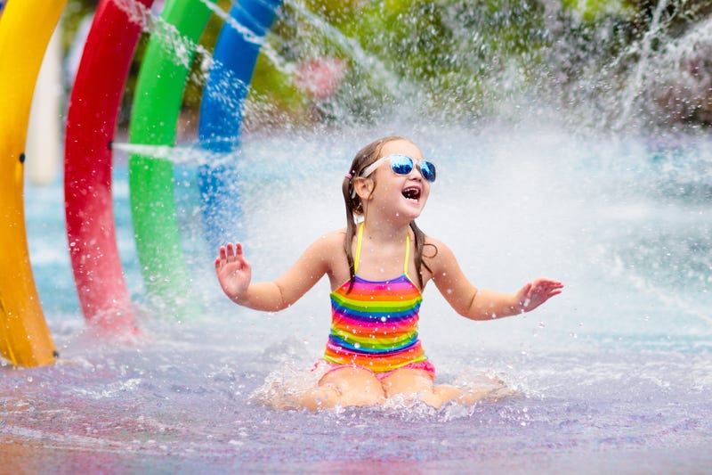 Kid playing in the water