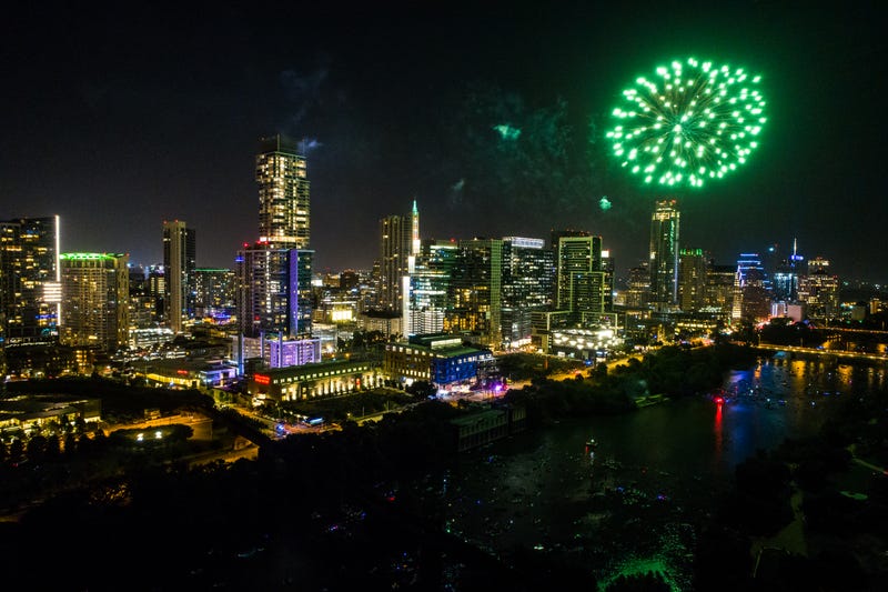 File photo of July 4th Fireworks over Lady Bird Lake