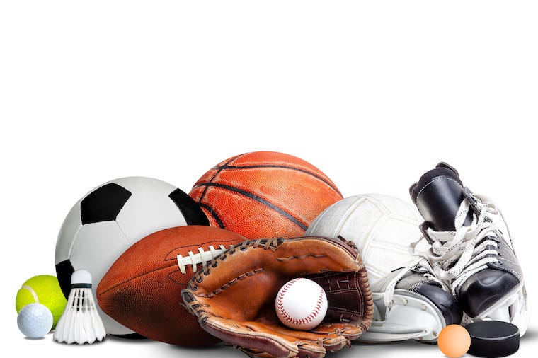 Various sports equipment