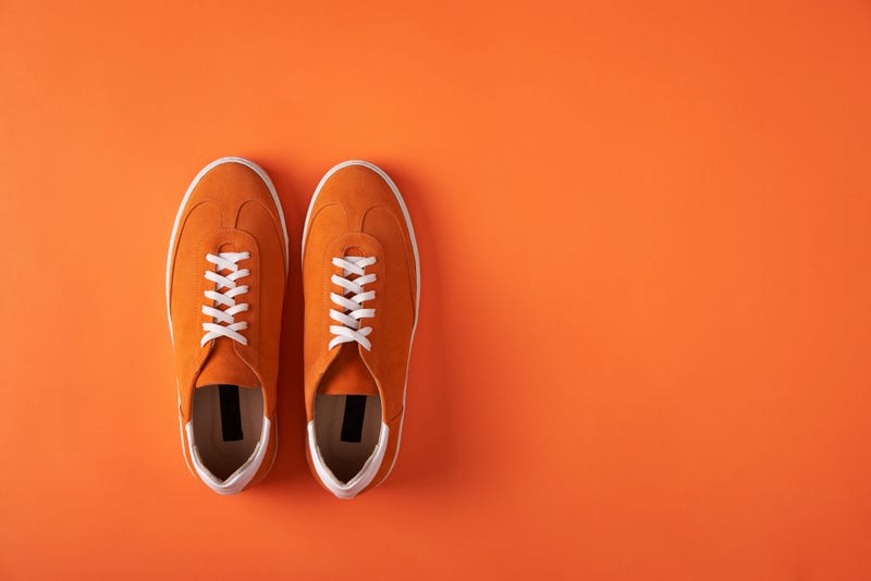 Orange sneakers