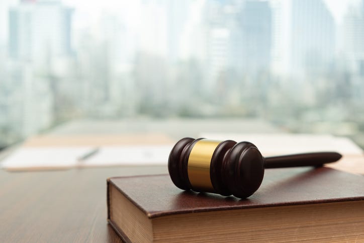 Gavel and book