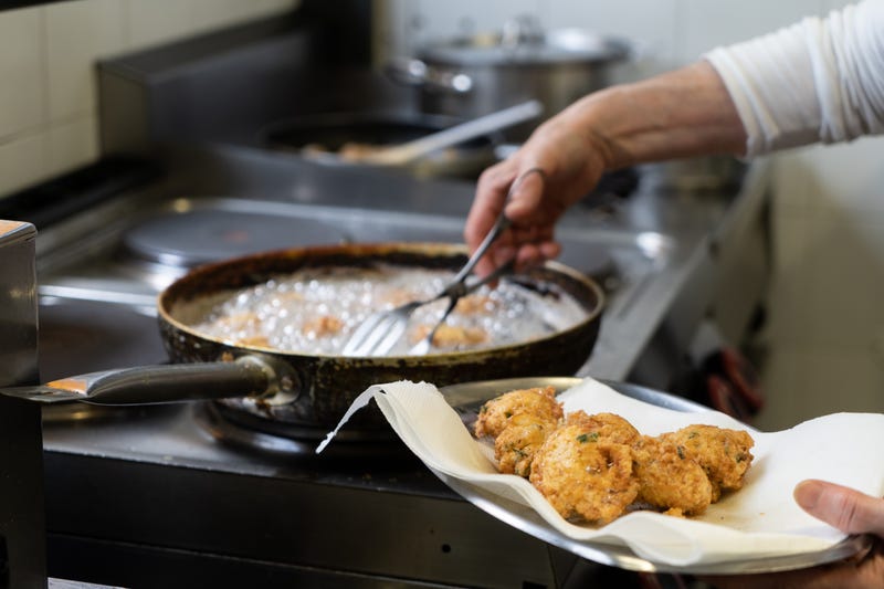 Codfish fritters called bacalaitos 