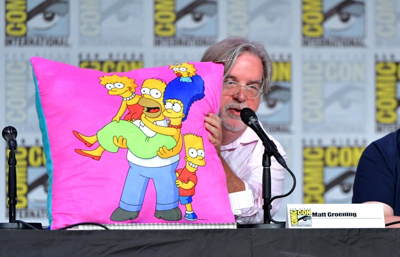 matt groening speaks at 'simpsons' panel at 2019 comic-con international 
