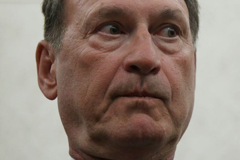 U.S. Supreme Court Justice Samuel Alito is seen after a swearing in ceremony for Mark Esper to be the new U.S. Secretary of Defense July 23, 2019 in the Oval Office of the White House in Washington, DC. 