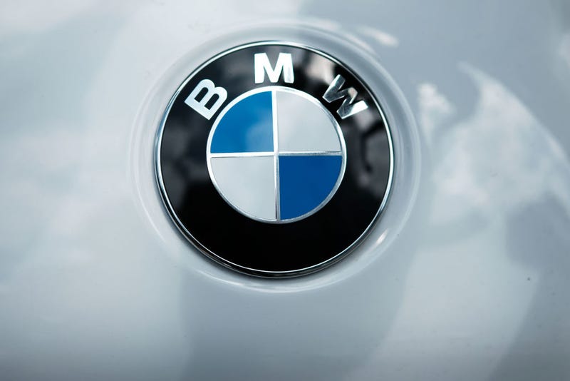 A BMW logo is displayed on a vehicle in Manhattan on August 01, 2019 in New York City.