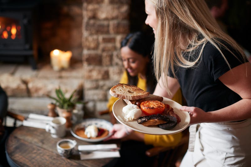 Stock image of waitress