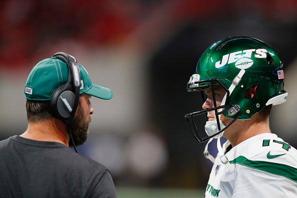 Adam Gase, Sam Darnold 
