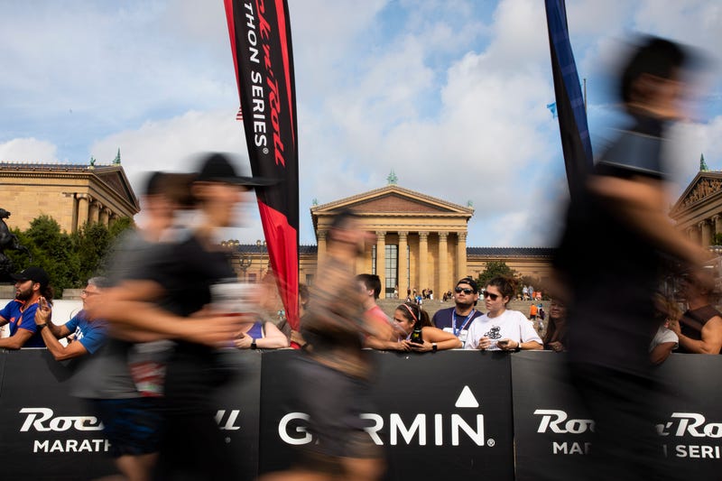 Runners running a race in Philadelphia.