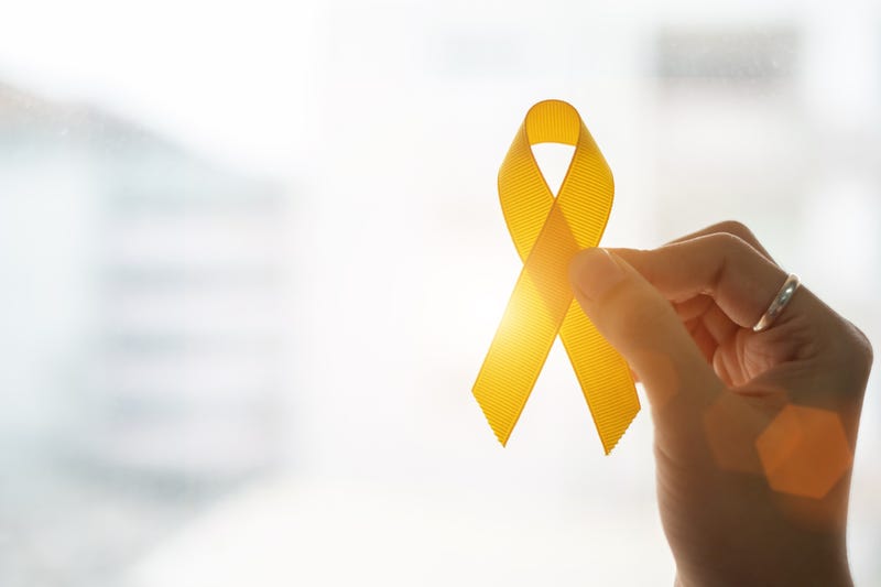 yellow ribbon for childhood cancer awareness
