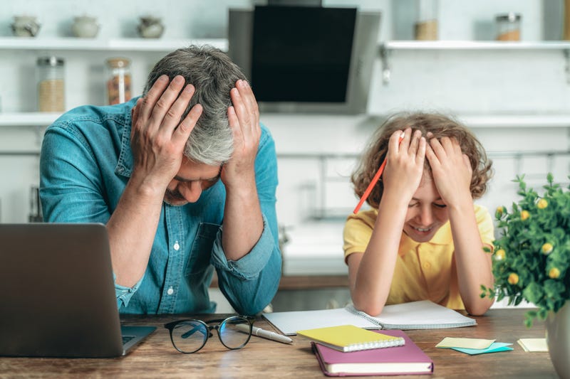 Confused Parent And Child