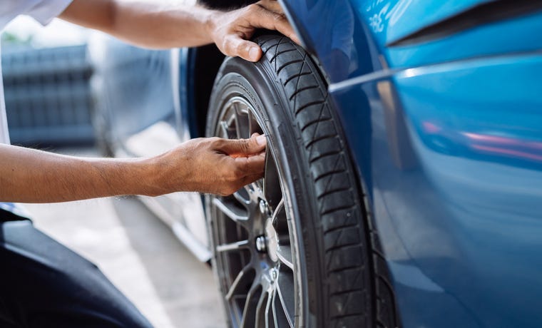 checking tires
