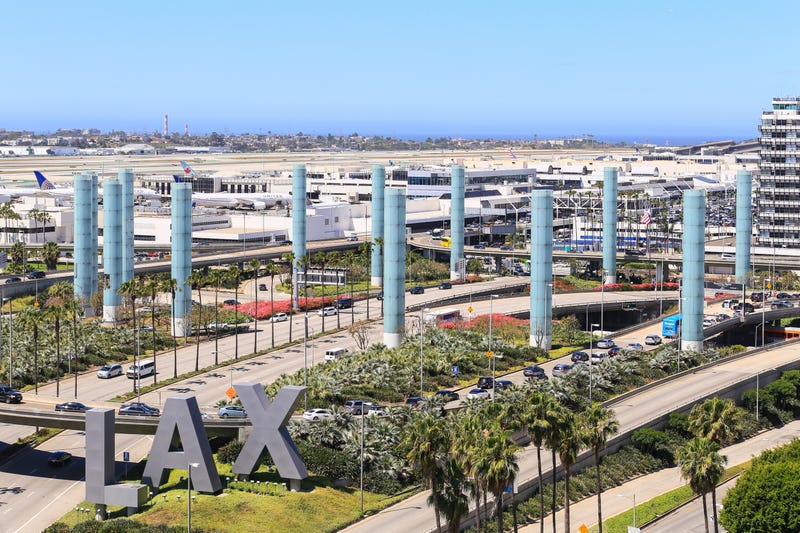 aerial view of LAX