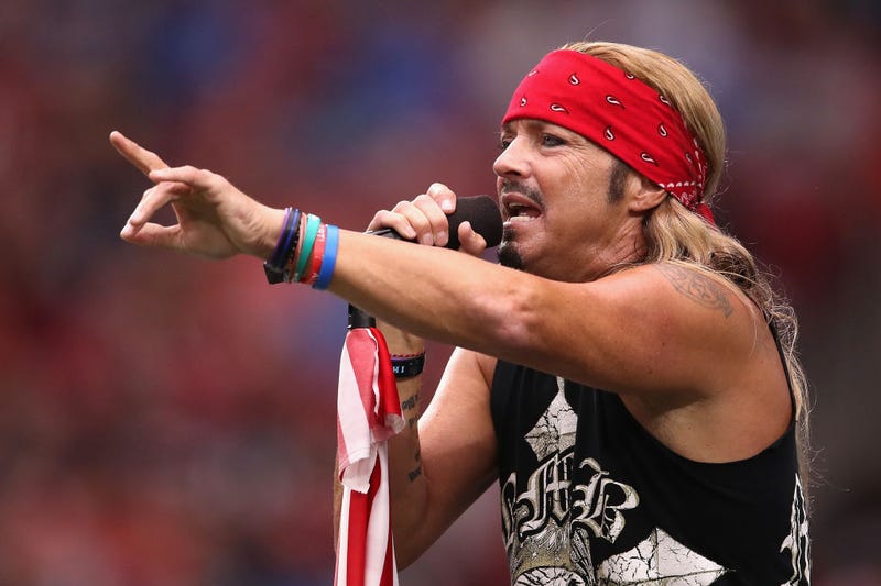 Musician Bret Michaels performs during a half-time show at the NFL game between the Arizona Cardinals # of the Arizona Cardinals and the Detroit Lions