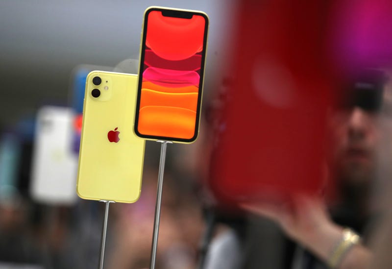 The Apple iPhone 11 displayed during a special event in 2019.