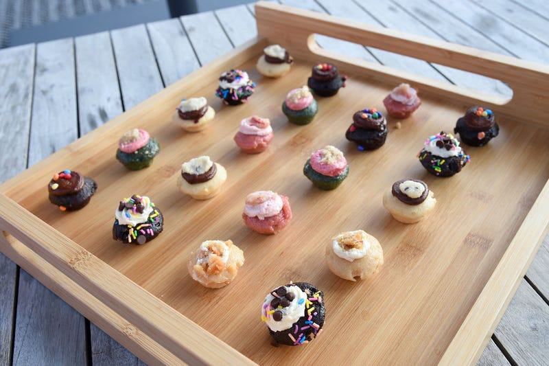 A view of Baked by Melissa's vegan goodies