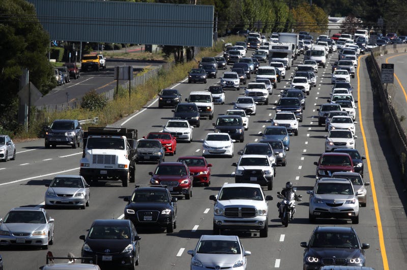 Cars on an interstate highway