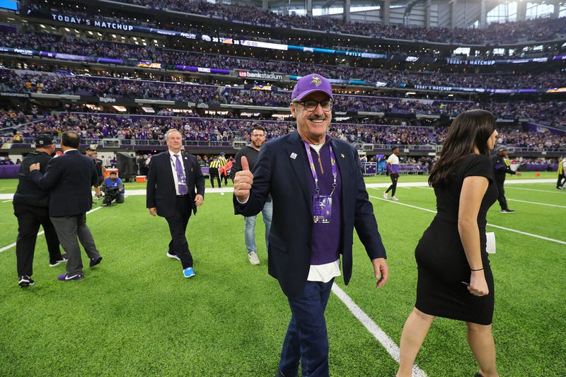 Minnesota Vikings Owner Zygi Wilf celebrates after a win at U.S. Bank Stadium and can definitely give a thumbs up to a new Forbes list that values his team at over $5 billion. 