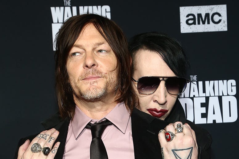 Norman Reedus and Marilyn Manson