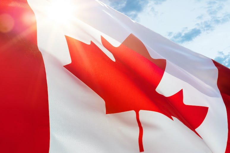 Canada Flag, Waving