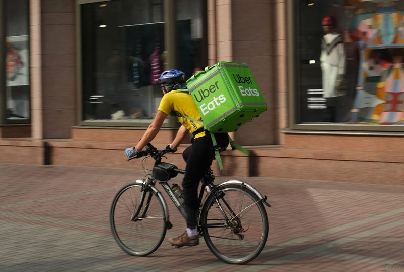 Uber Eats on a bicycle
