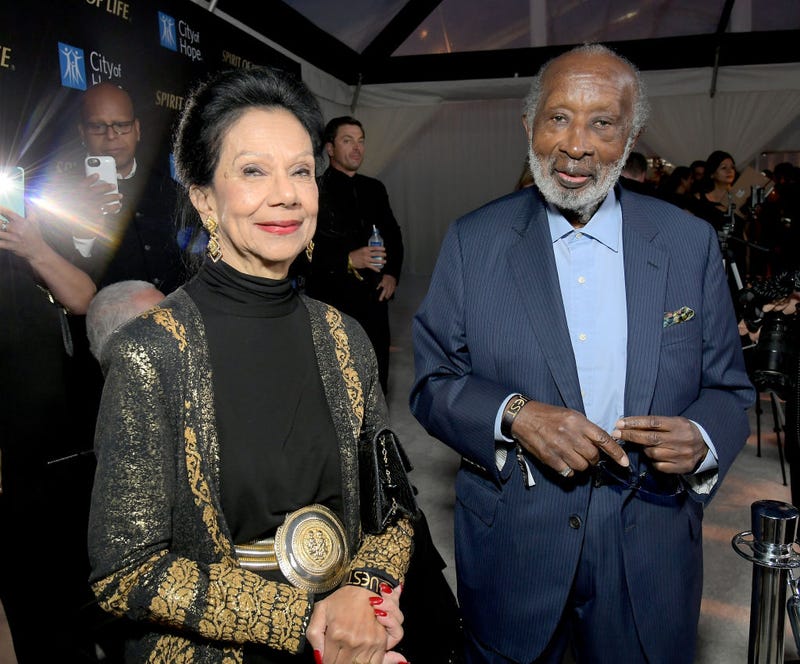 FILE - Clarence Avant (right) and Jacqueline Avant (left) attend City Of Hope Spirit Of Life Gala 2019 on Oct. 10, 2019 in Santa Monica, Calif.