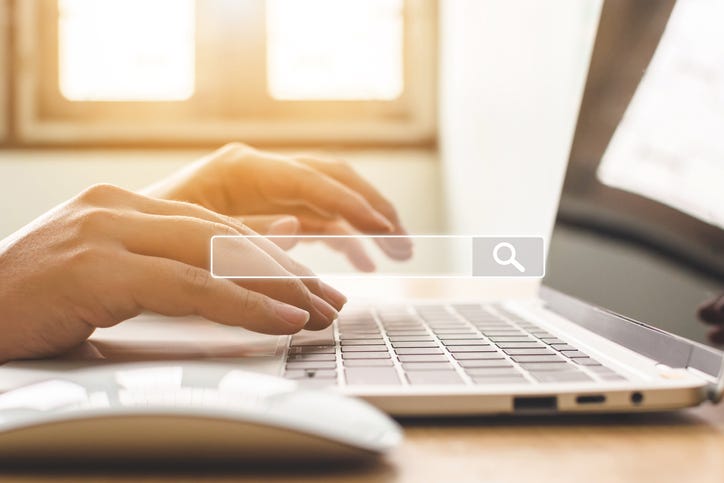 Someone searching online for information