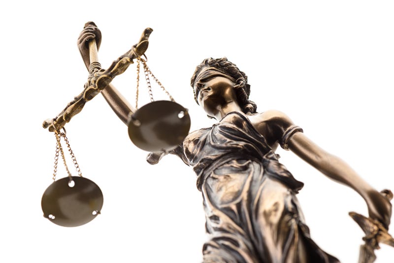 Statue of justice. 