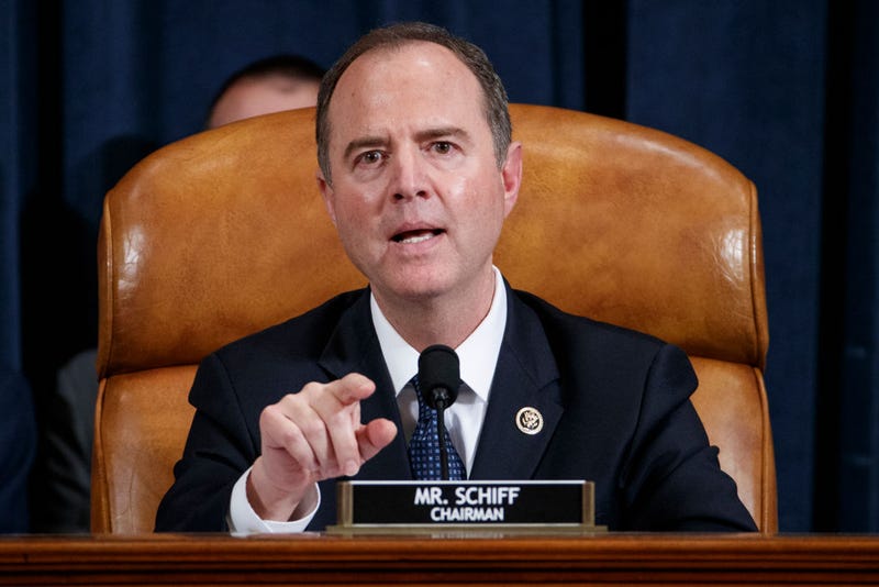 House Intelligence Committee Chairman Adam Schiff (D-CA) delivers his closing remarks before the House Intelligence Committee in the Longworth House Office Building on Capitol Hill November 19, 2019 in Washington, DC.