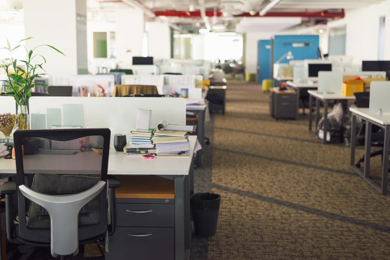 An empty office.