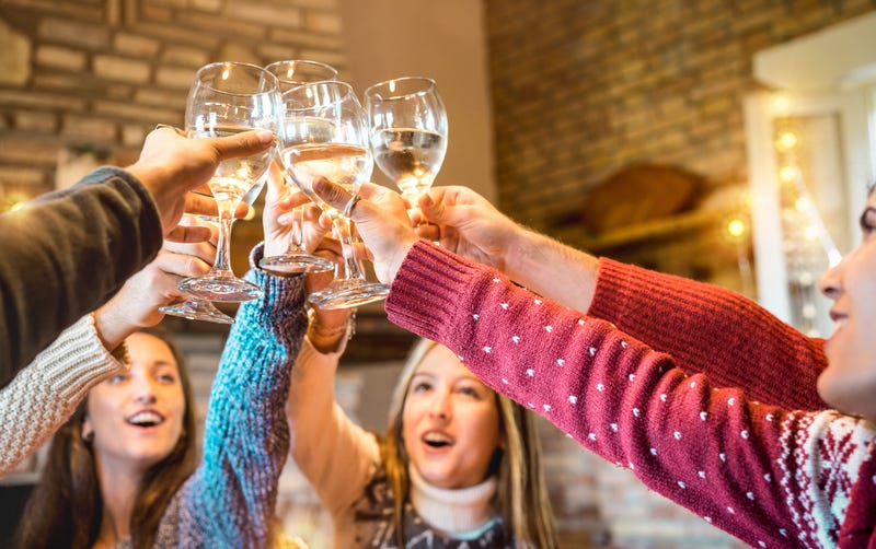  Winter holiday concept with young people enjoying time together