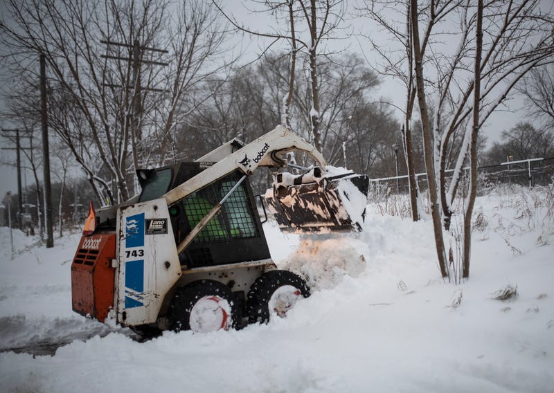 Plowing snow